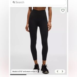 lululemon Glow Up™ Super-High-Rise Tight 25" NWT size 6 black